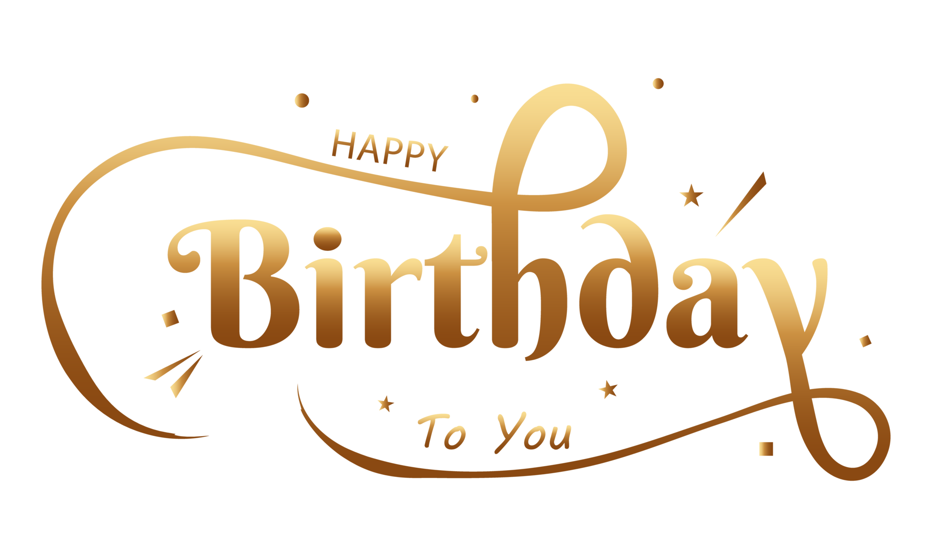 Happy birthday golden text Typography clipart 29167365 PNG