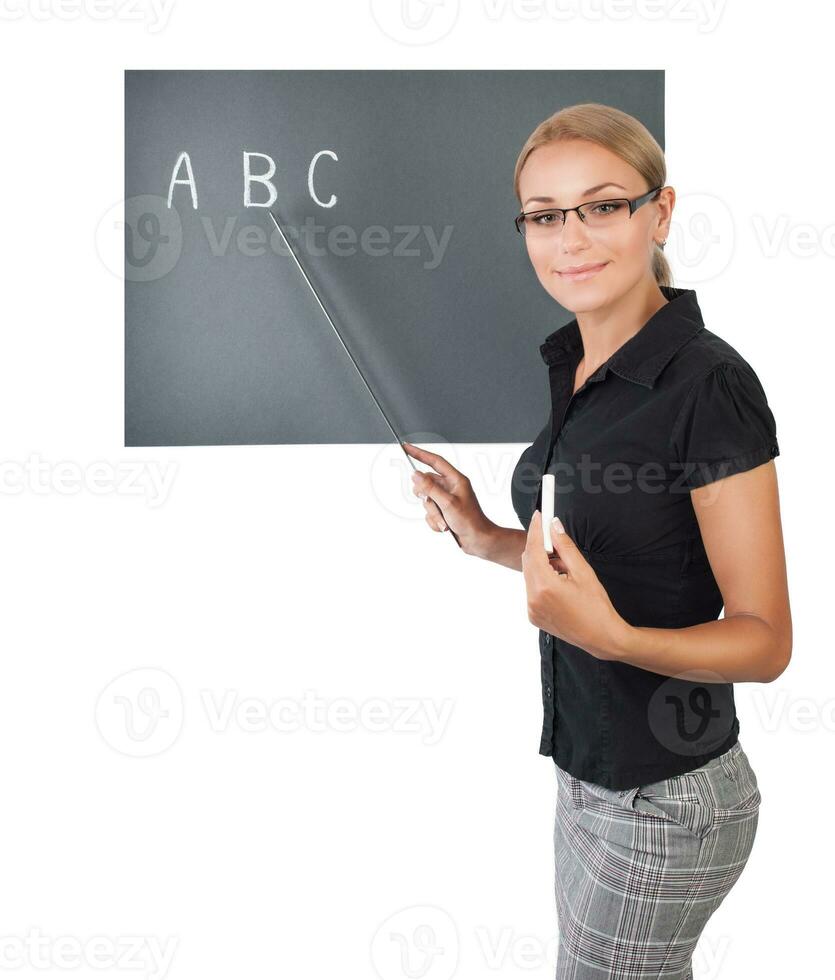 Young pretty teacher photo