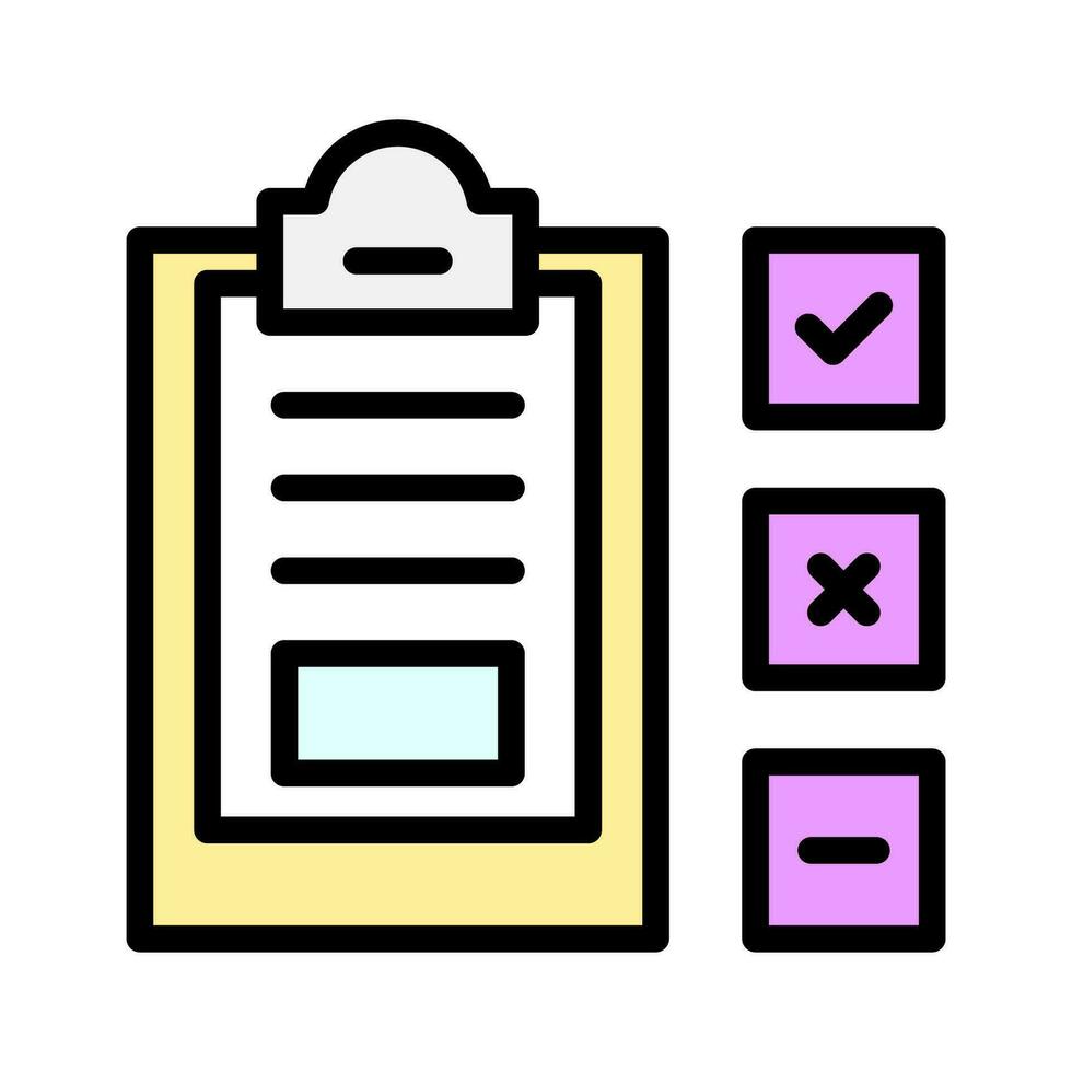 flat paper design with checklist icon vector