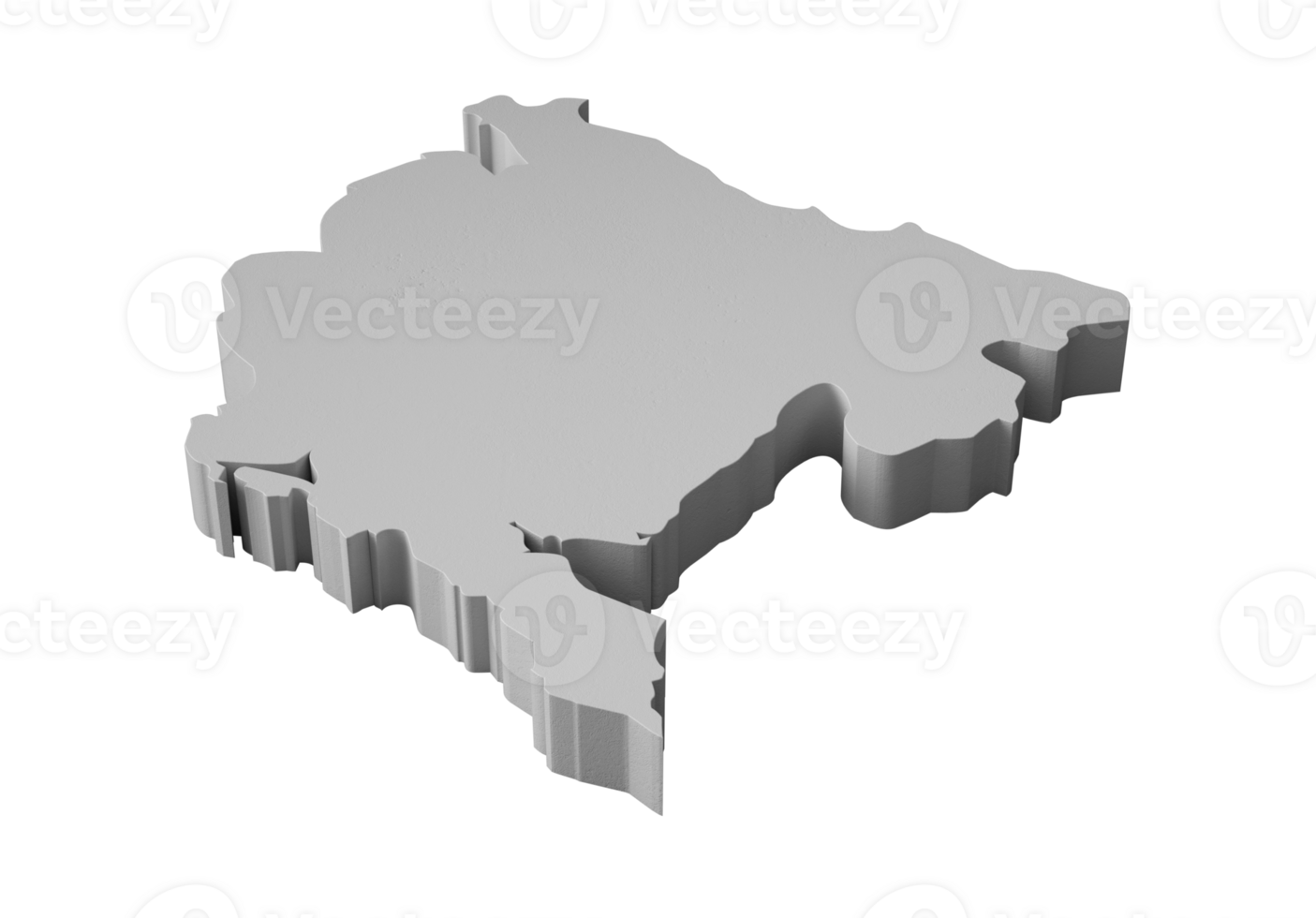 Montenegro 3D map Geography Cartography and topology 3D illustration png