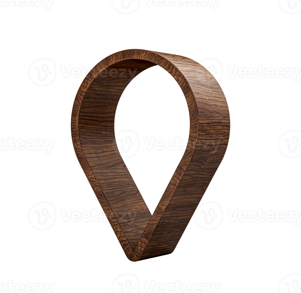 Wooden pointer 3d illustration png
