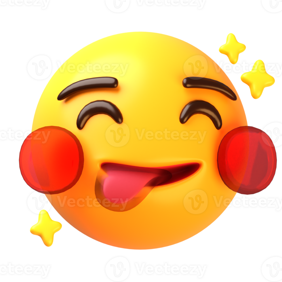 Yummy Face 3D Emoji Icon 29167646 PNG