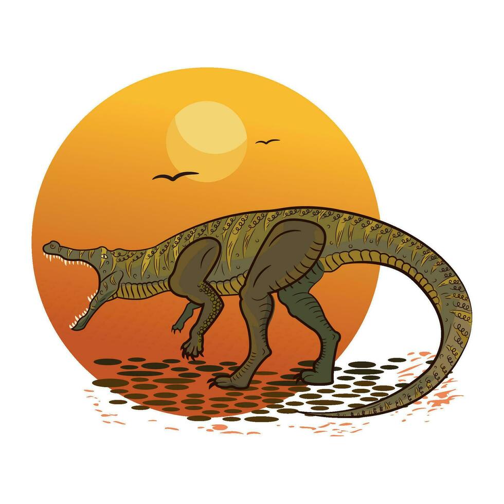 Isolated sketch of a tyranosaurus rex Vector illustration