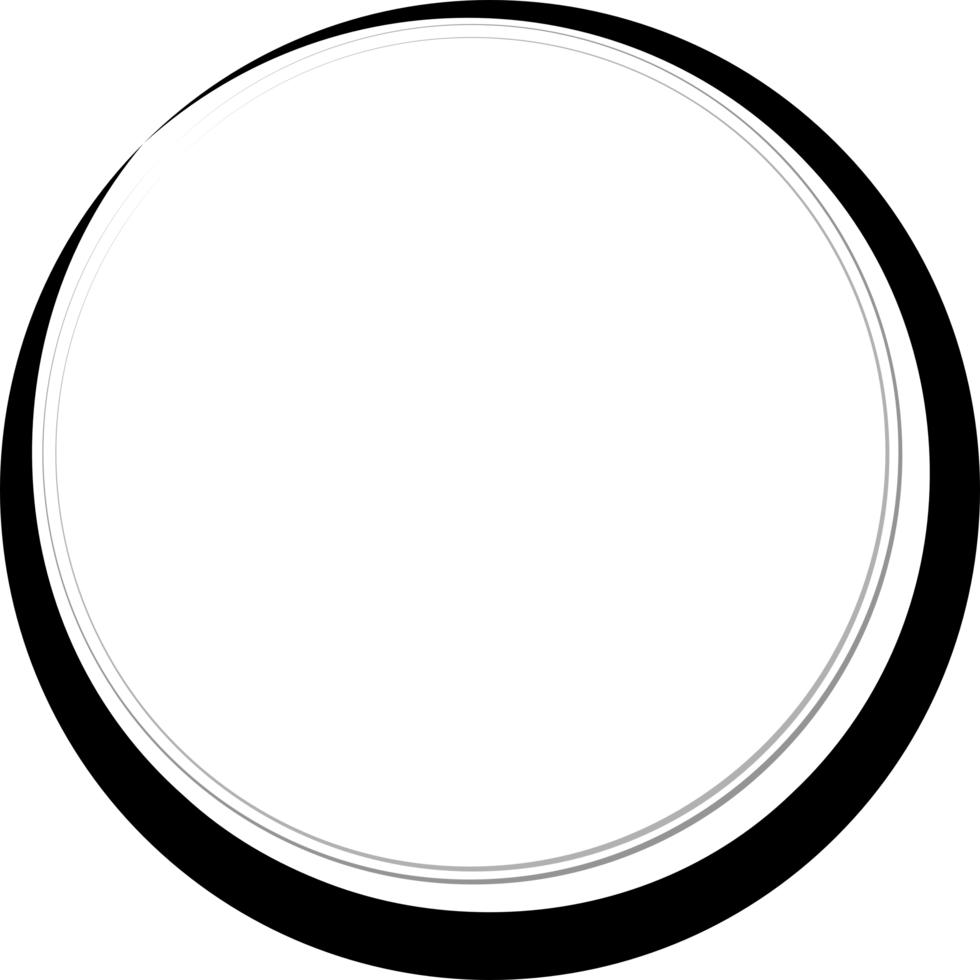 Frame border text decoration circle moon modern black grey png