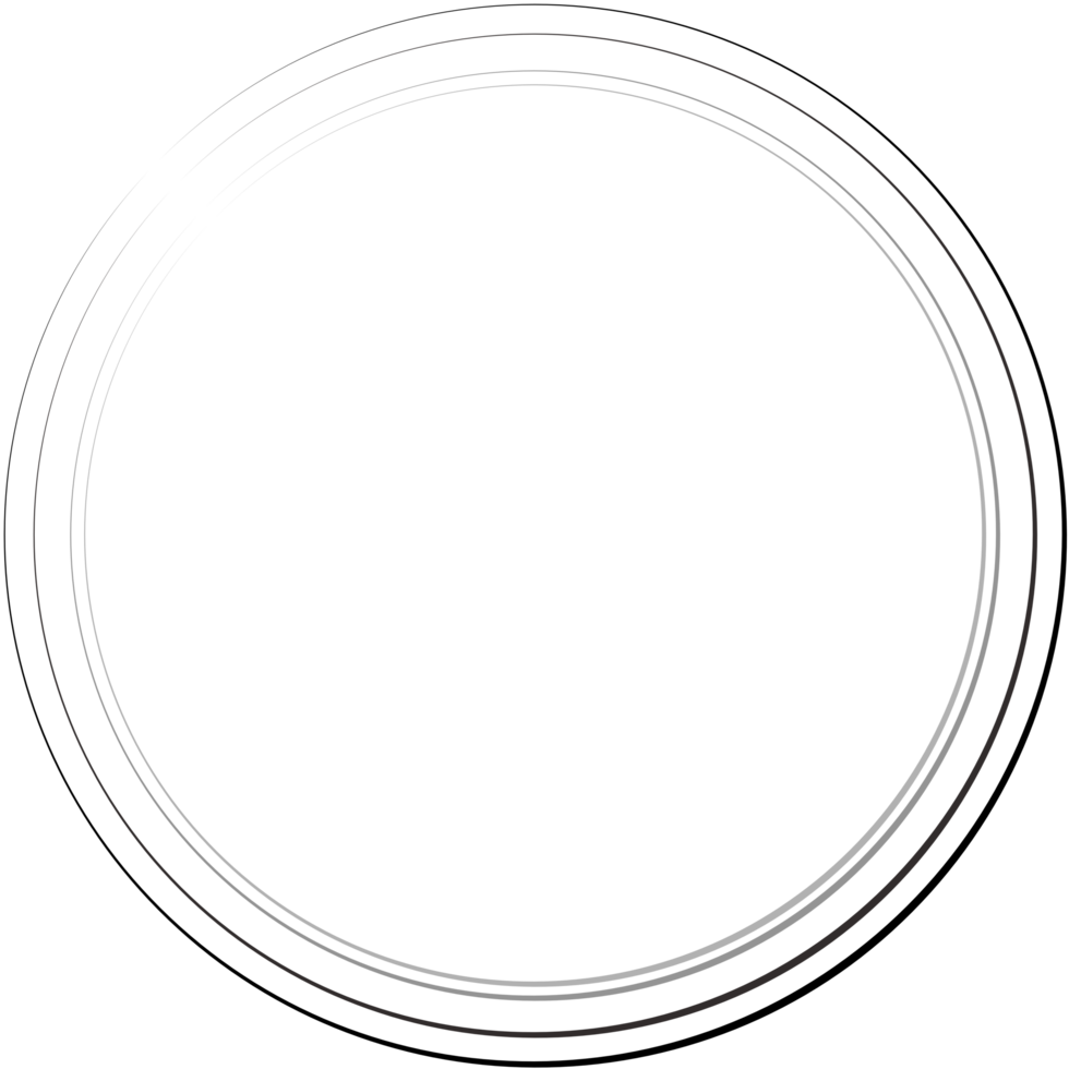 Frame border circle thinking bubble modern for background text black line png