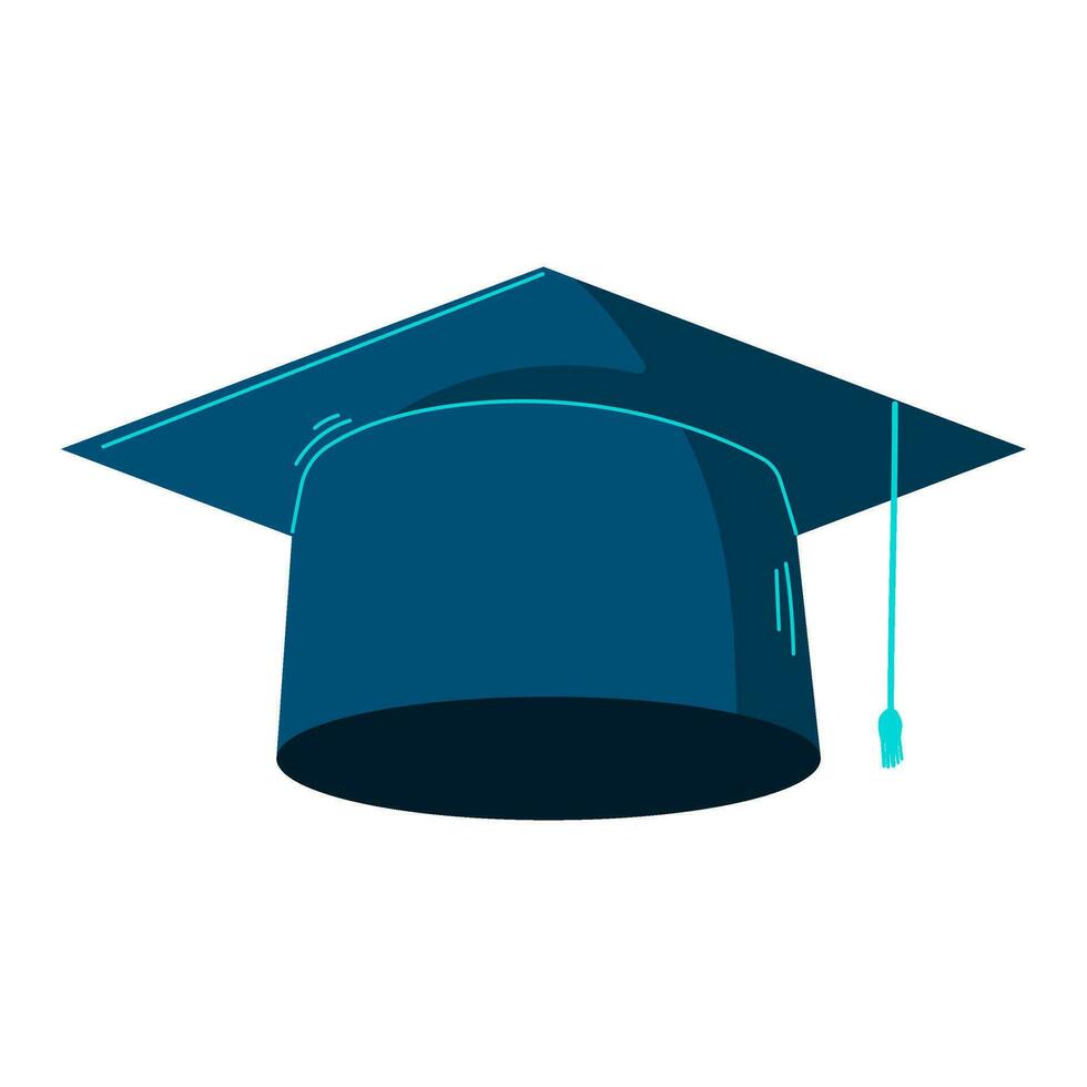 Ilustración de vector de gorro de graduación