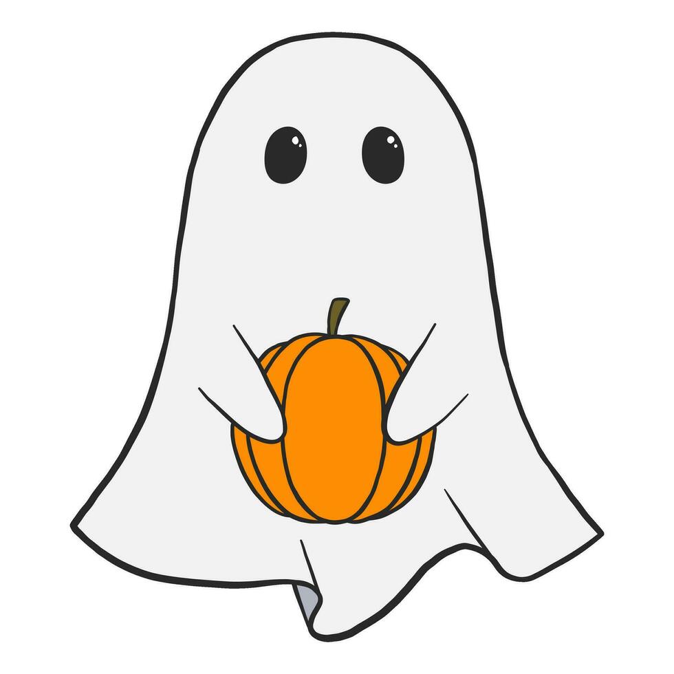 cute halloween ghost vector