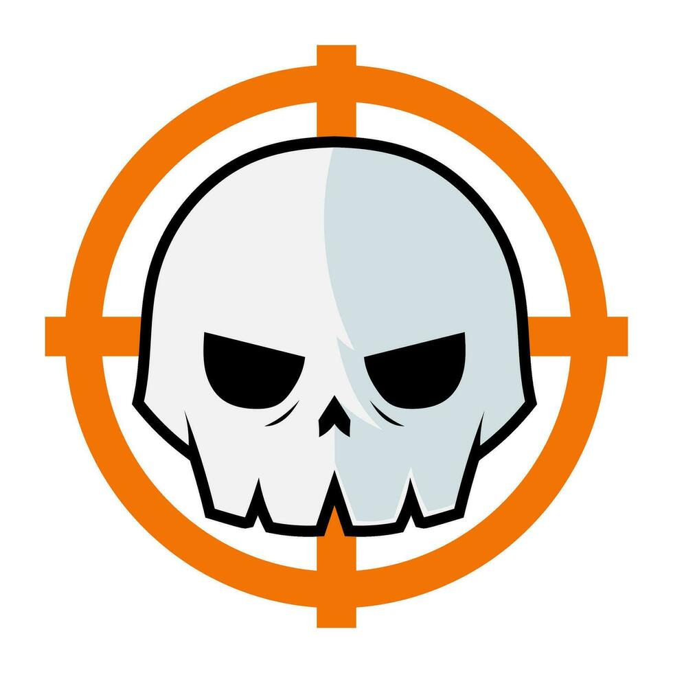 skull target head shot vector