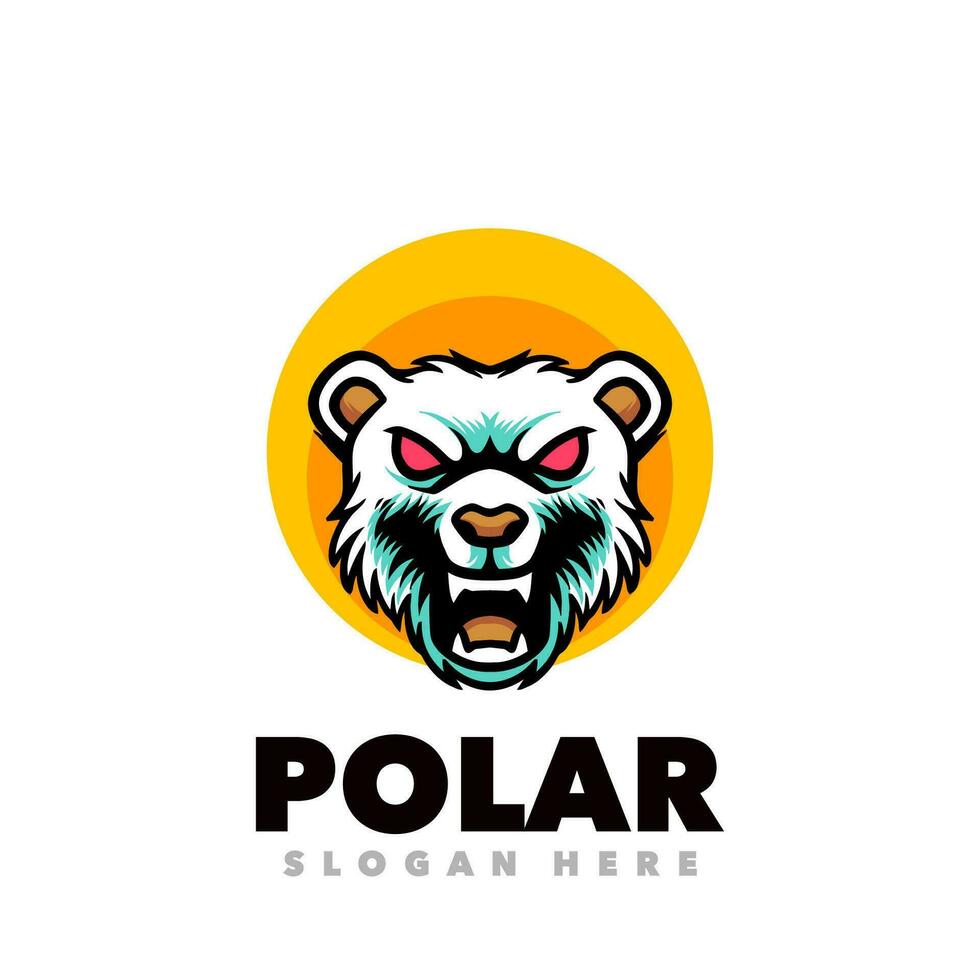 Polar aggressive mascot vector