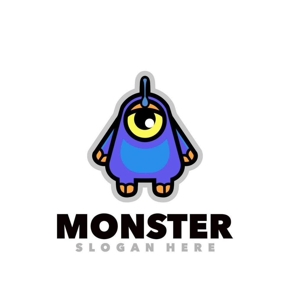 monstruo dibujos animados diseño vector