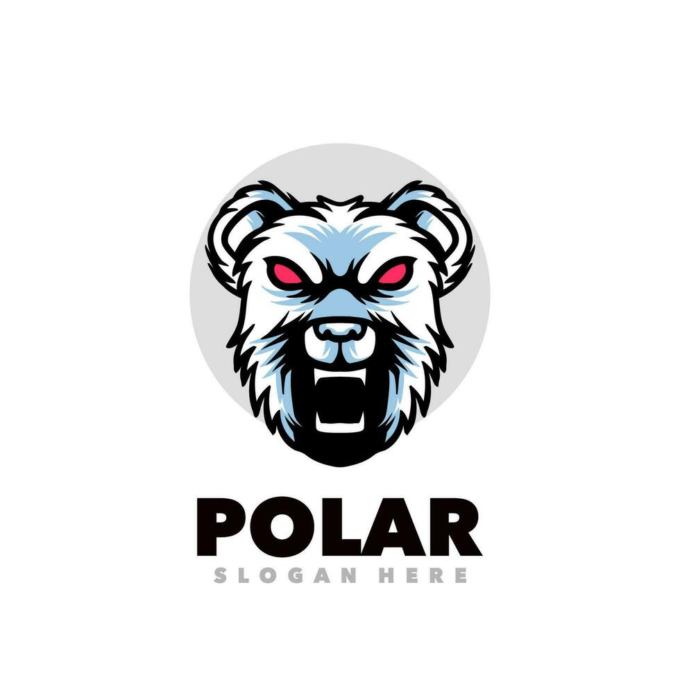 Polar mascot head vector