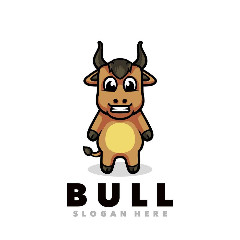 Bull mascot cartoon vector