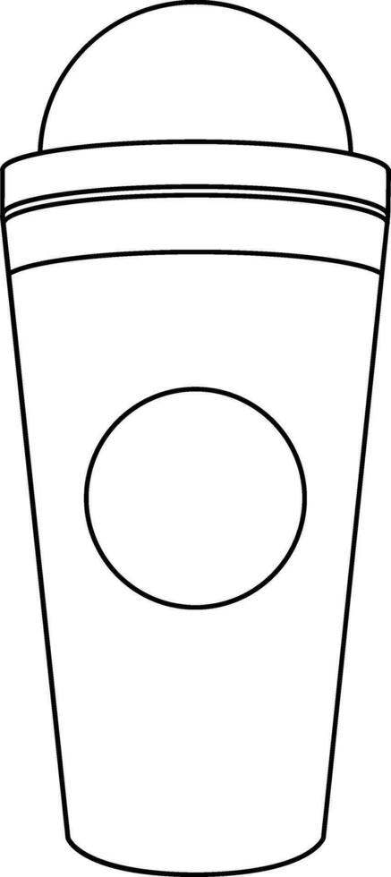 Illustrated Coffee Cup, Take away Cup, Disposable Cup, Tumblr Cup, or Reusable Cup Line Art Illustration. vector