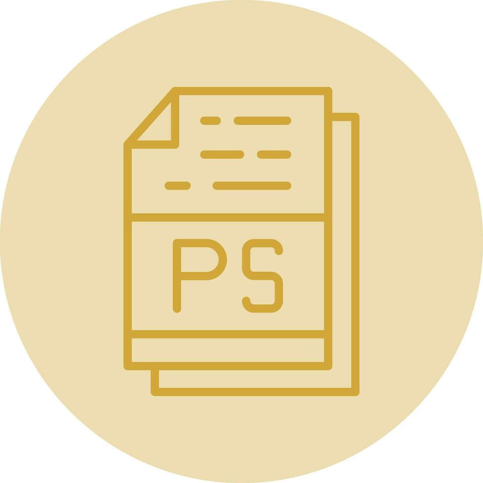 PS File Format Vector Icon Design