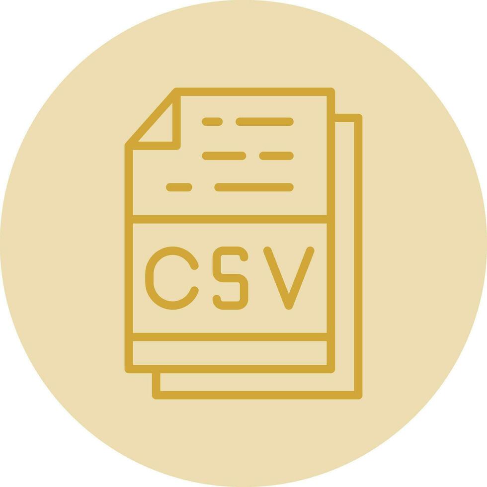 Csv File Format Vector Icon Design