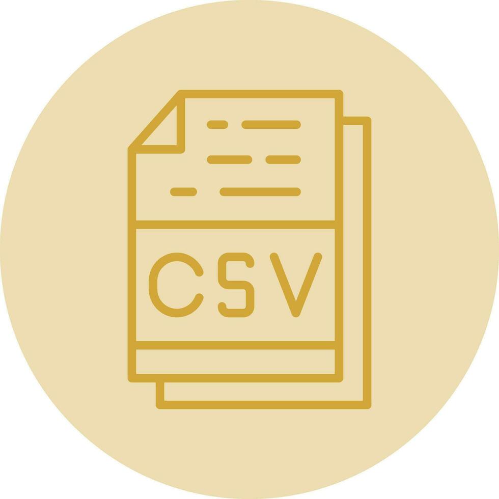 csv archivo formato vector icono diseño