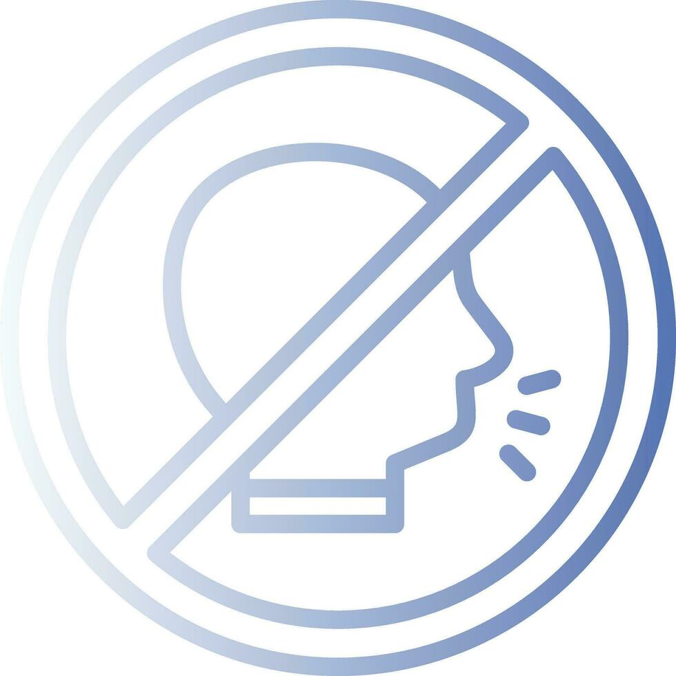 No shouting Vector Icon Design