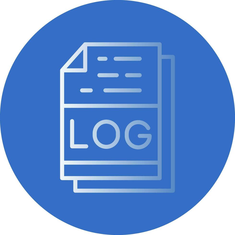 LOG File Format Vector Icon Design