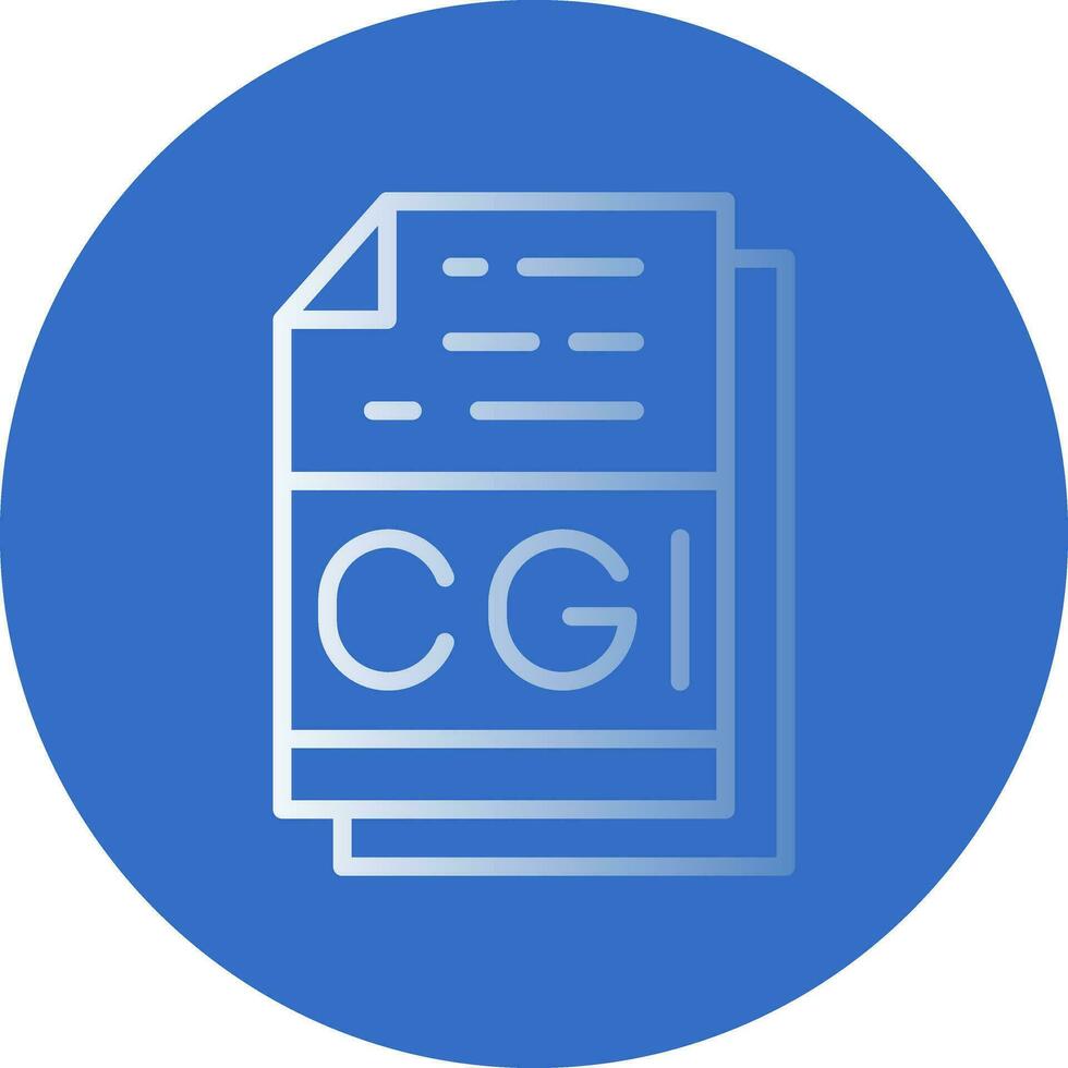 Cgi File Format Vector Icon Design