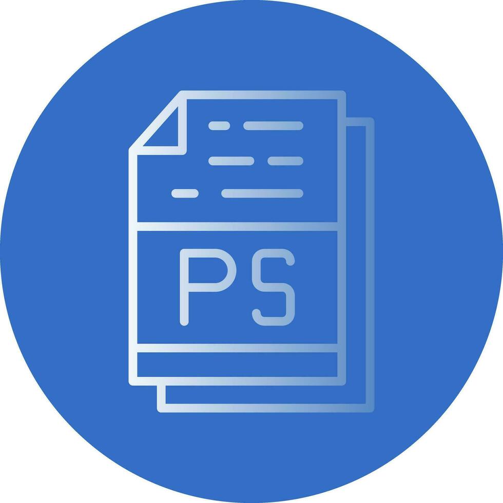 PS File Format Vector Icon Design