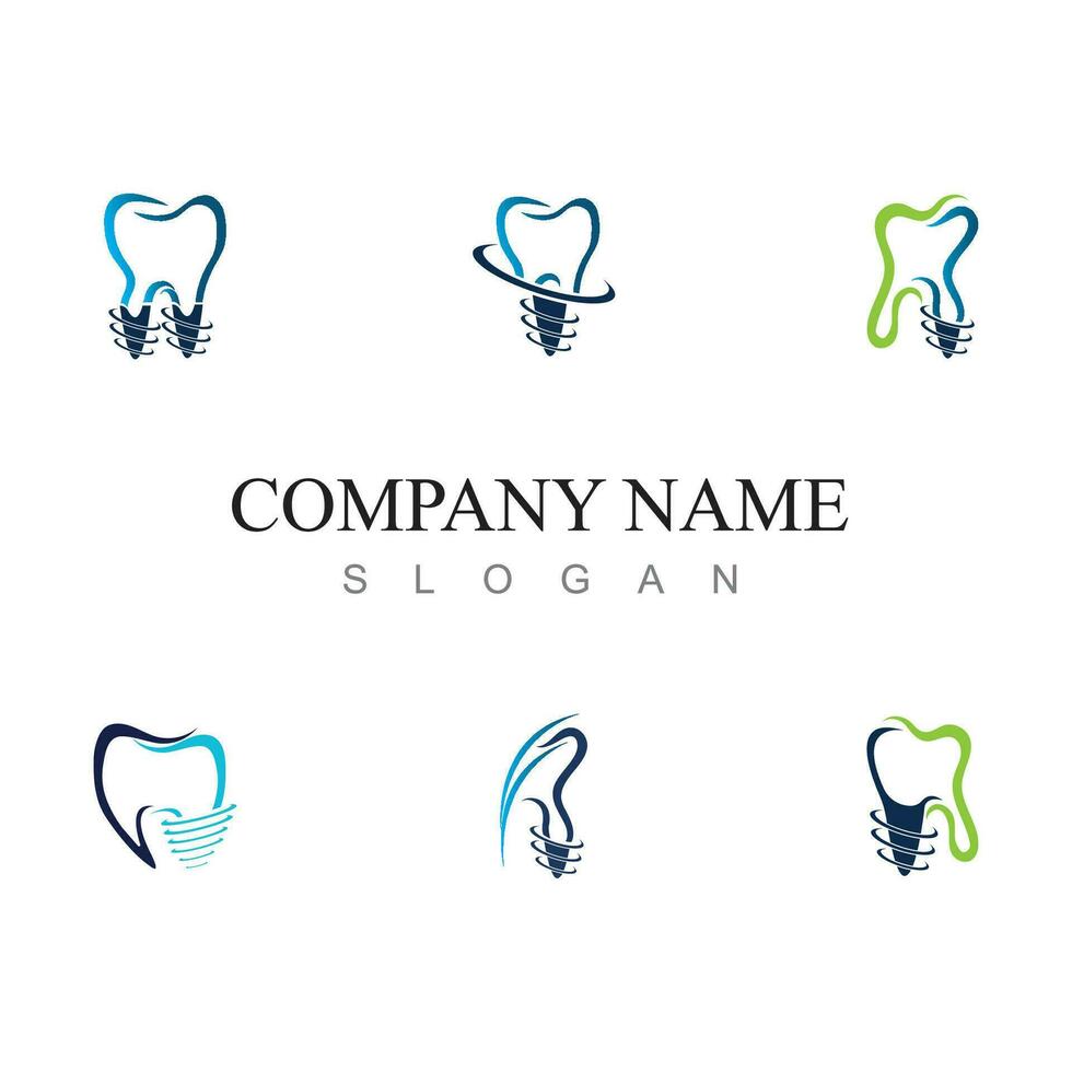 Dental implant logo design concept vector, Dental Care logo template vector