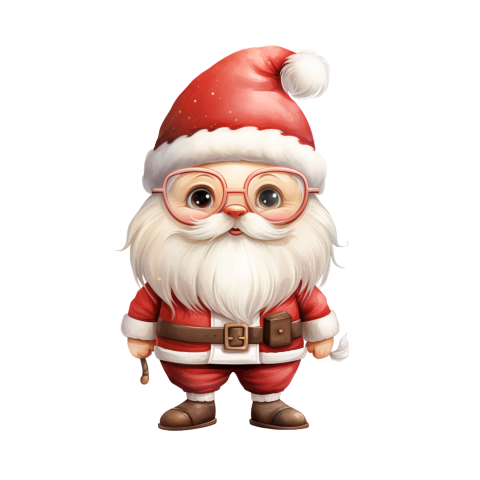 jul söt santa claus ai generativ png