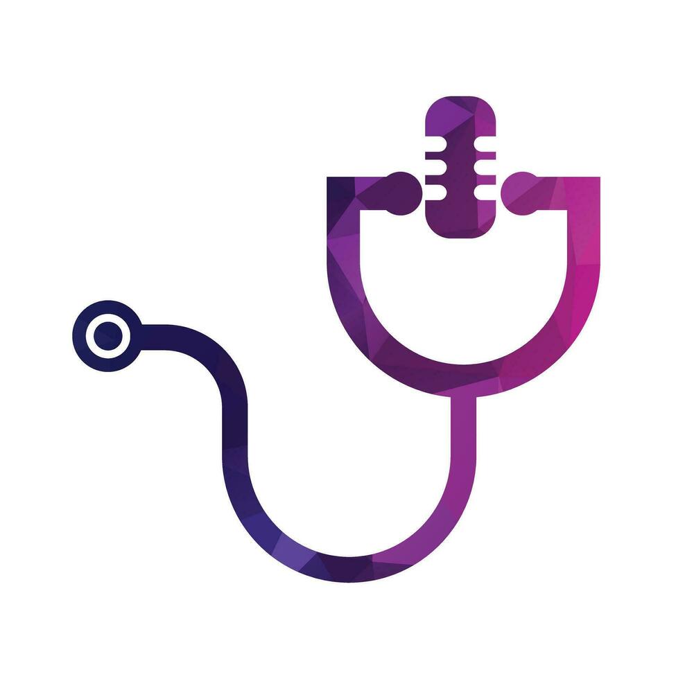 Mic Microphone stethoscope for Medical Podcast vector