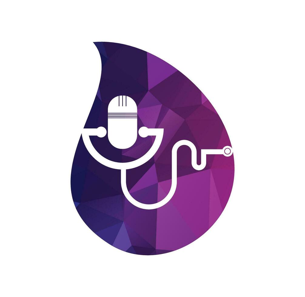 Mic Microphone stethoscope for Medical Podcast 29169540 Vector Art at