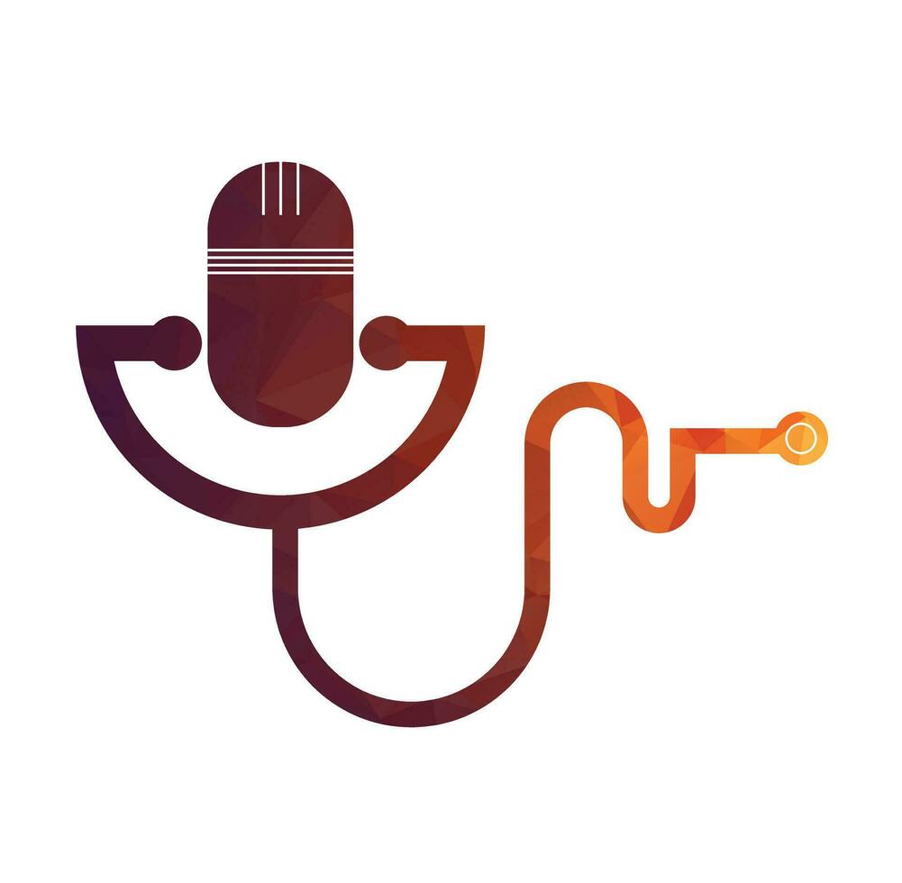 Mic Microphone stethoscope for Medical Podcast 29169542 Vector Art at