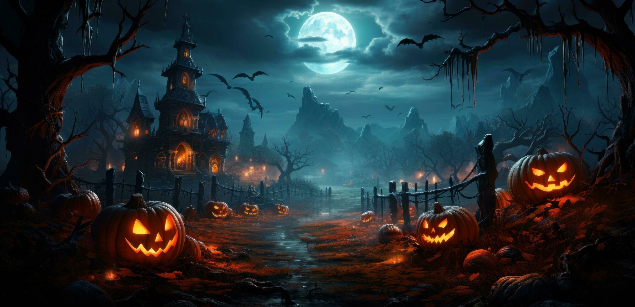 Halloween spooky background photo