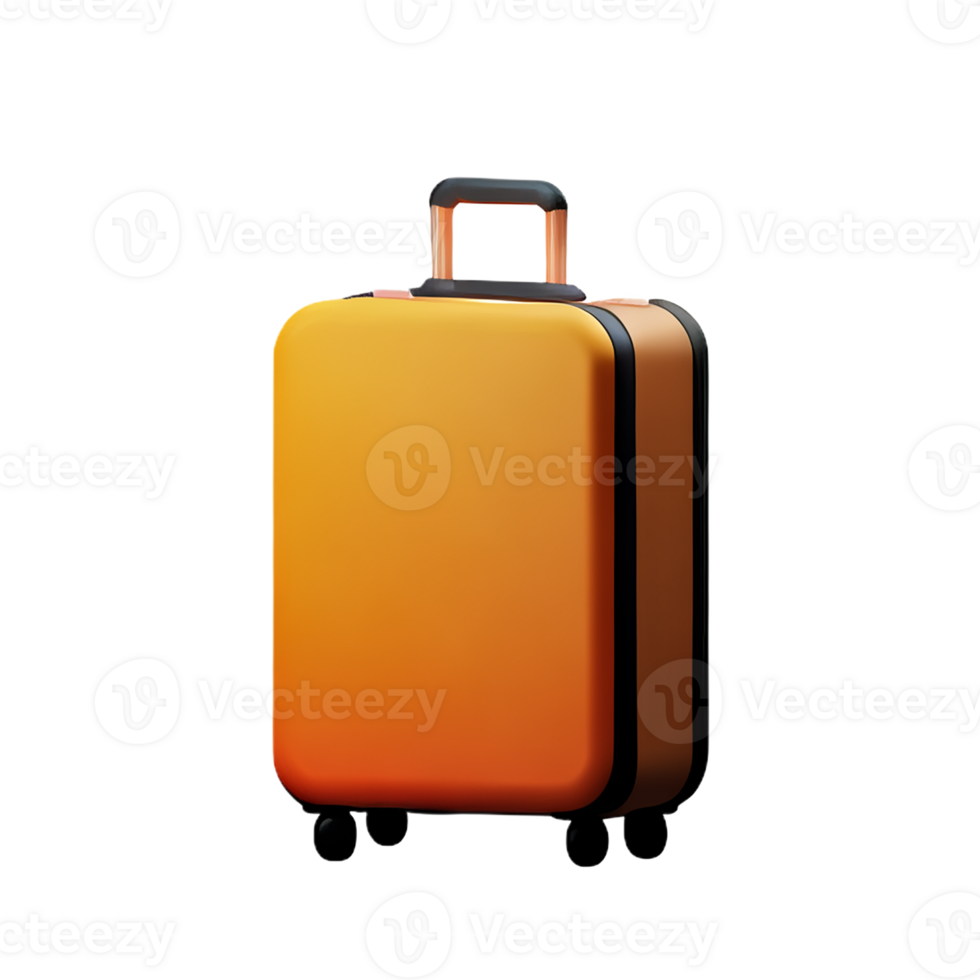 suitcase 3d rendering icon illustration png