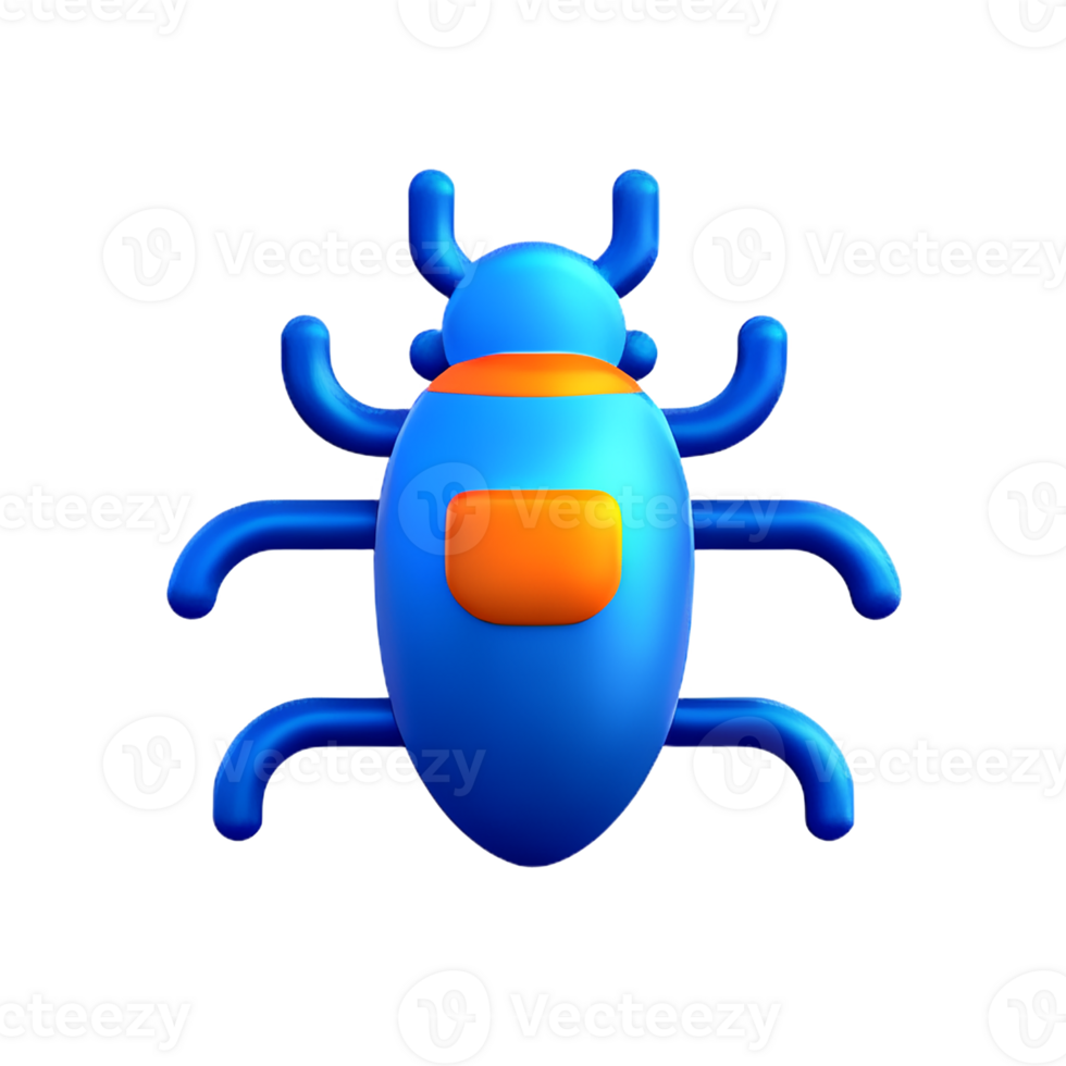 bug 3d rendering icon illustration png