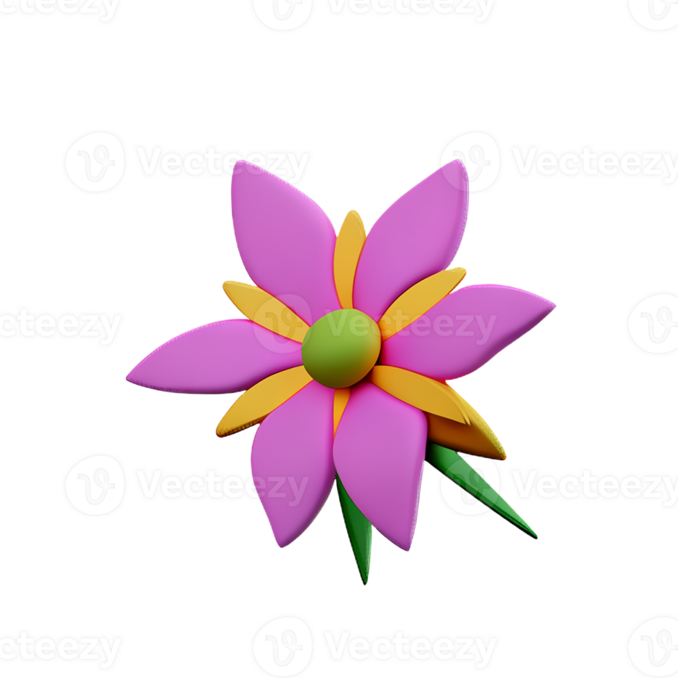 jasmine flower 3d rendering icon illustration png