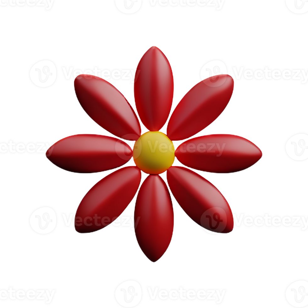 jasmine flower 3d rendering icon illustration png