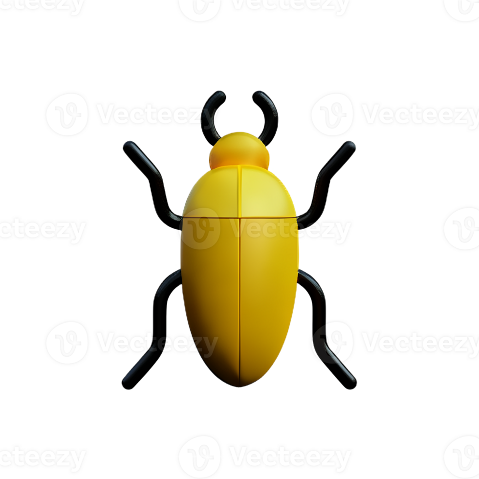 bug 3d rendering icon illustration png