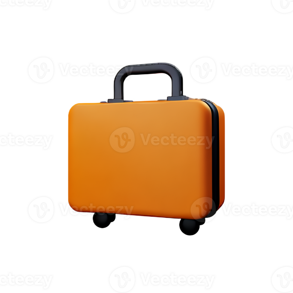 suitcase 3d rendering icon illustration png
