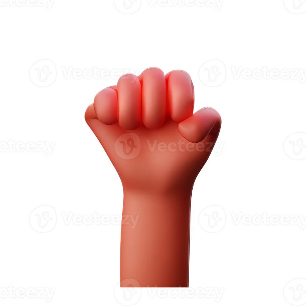fist 3d rendering icon illustration png