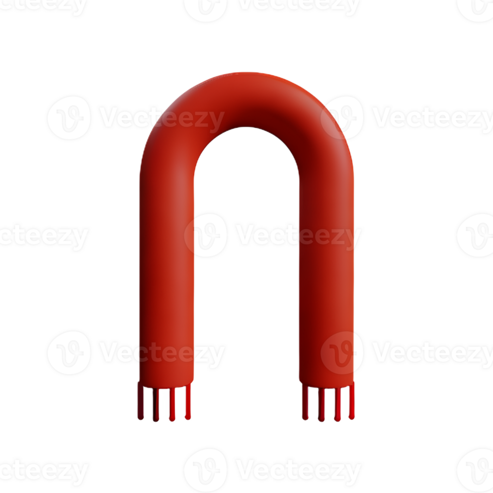 scarf 3d rendering icon illustration png