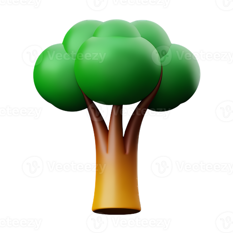 broccoli 3d rendering icon illustration png