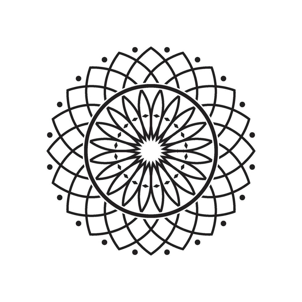 Mandala symbol icon vector