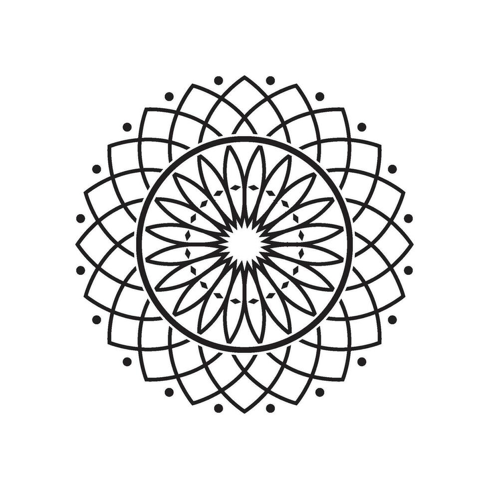 Mandala symbol icon vector