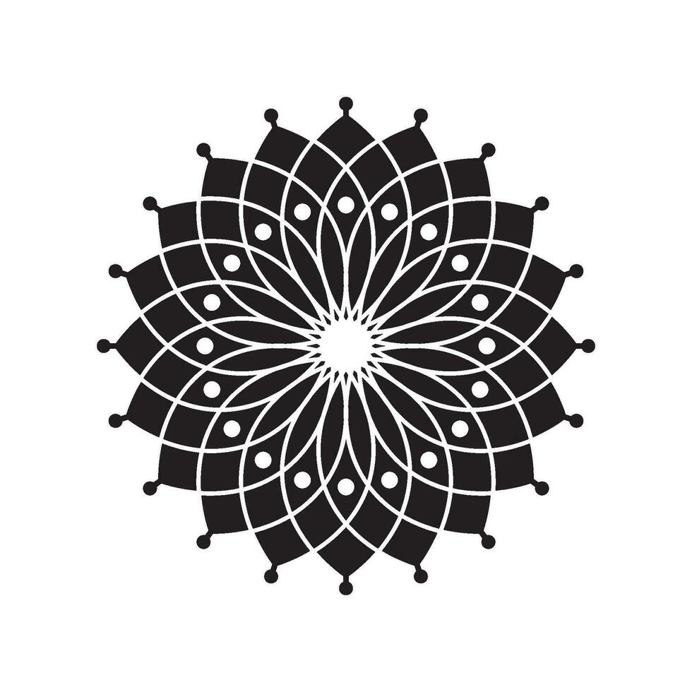 Mandala symbol icon vector