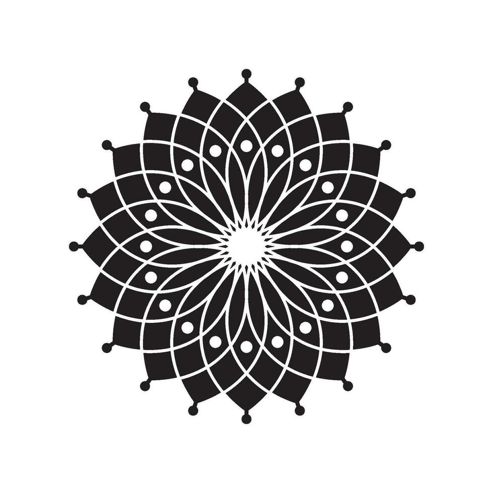 Mandala symbol icon vector