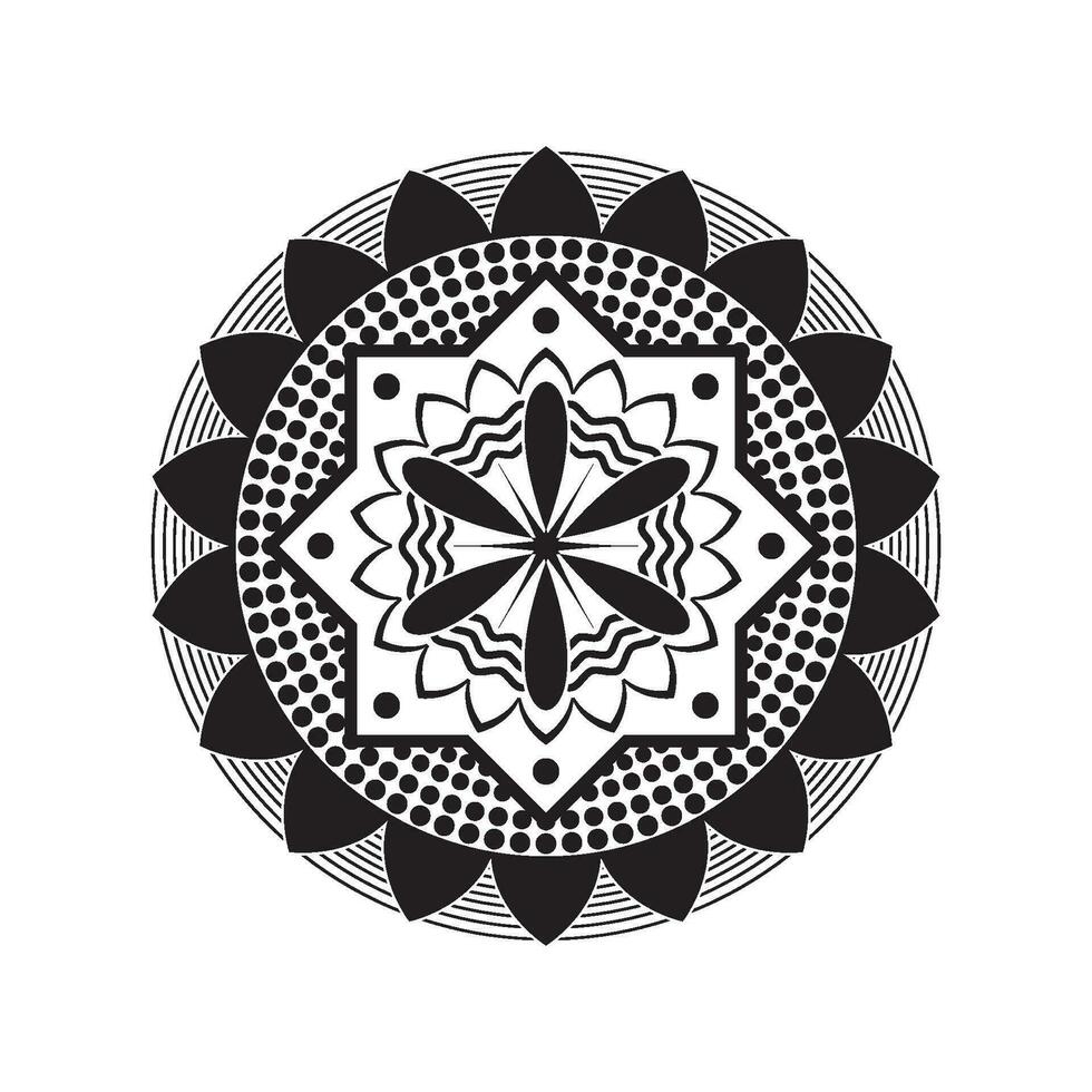 Mandala symbol icon vector