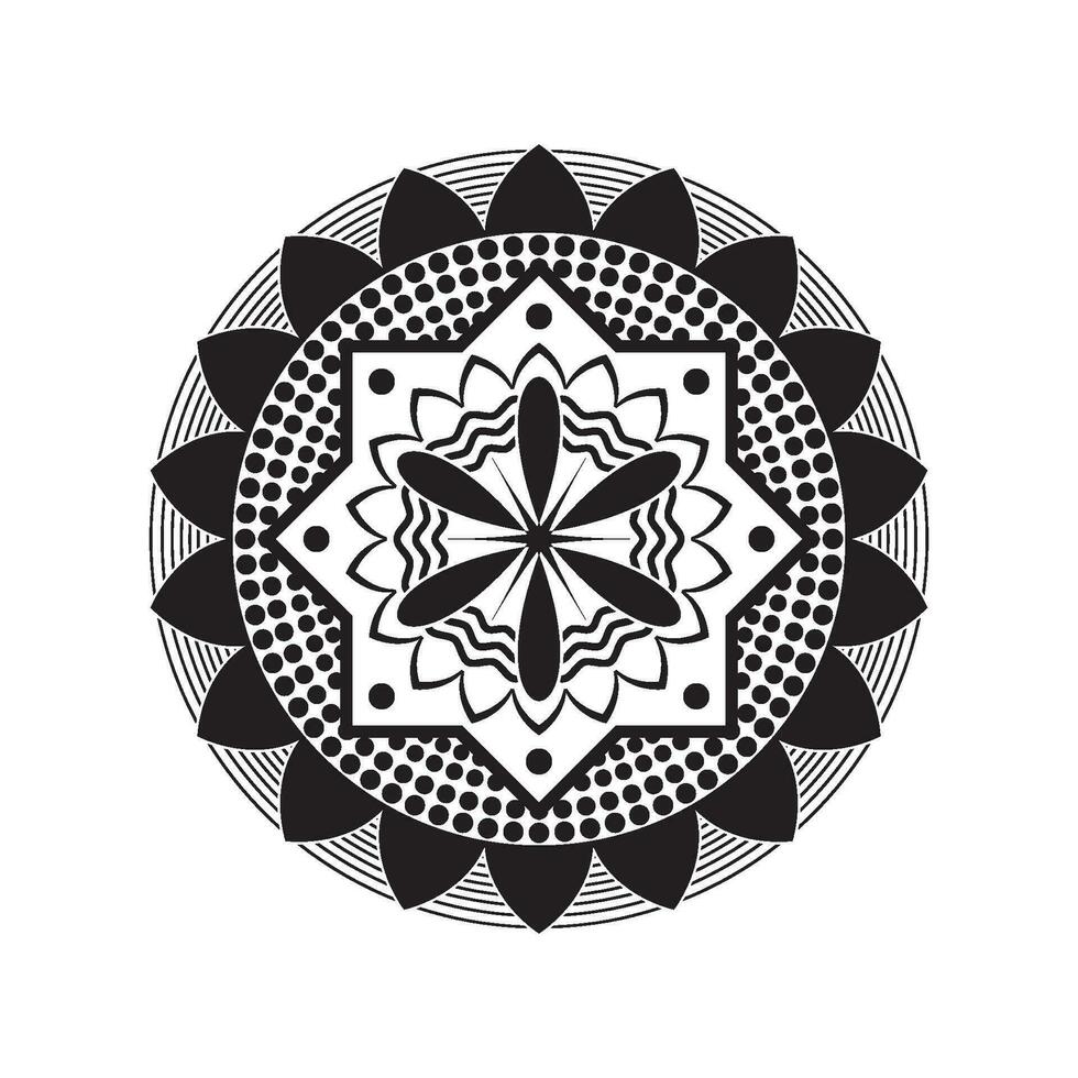 Mandala symbol icon vector