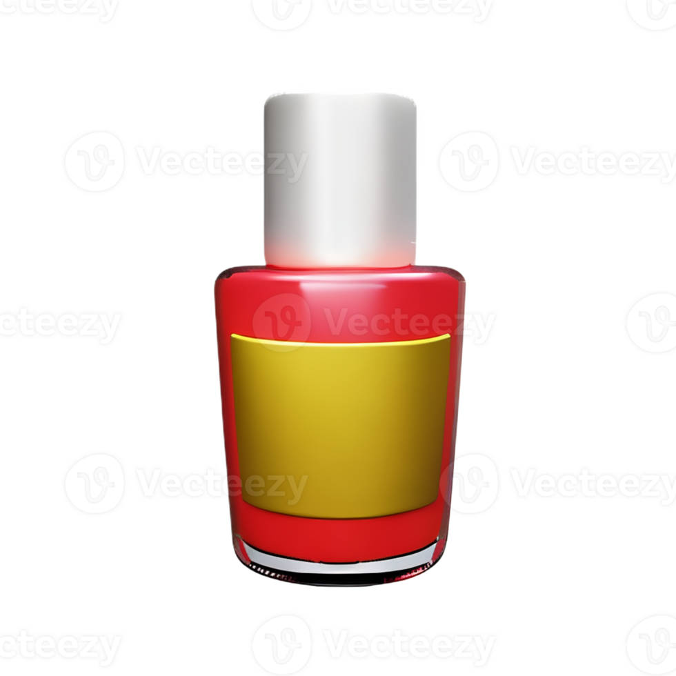 nail polish 3d rendering icon illustration png