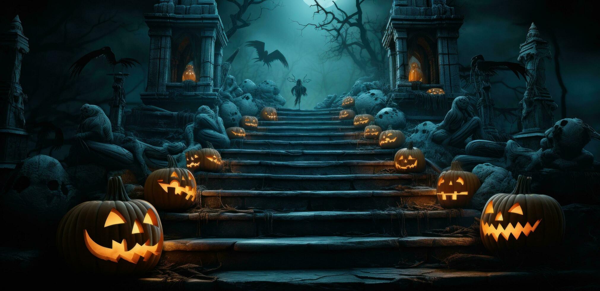 Halloween spooky background photo