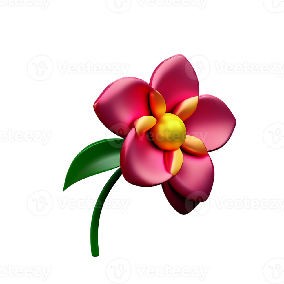 jasmine flower 3d rendering icon illustration png