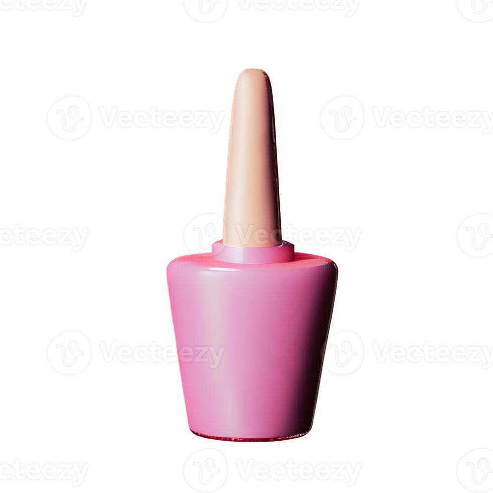 nail polish 3d rendering icon illustration png