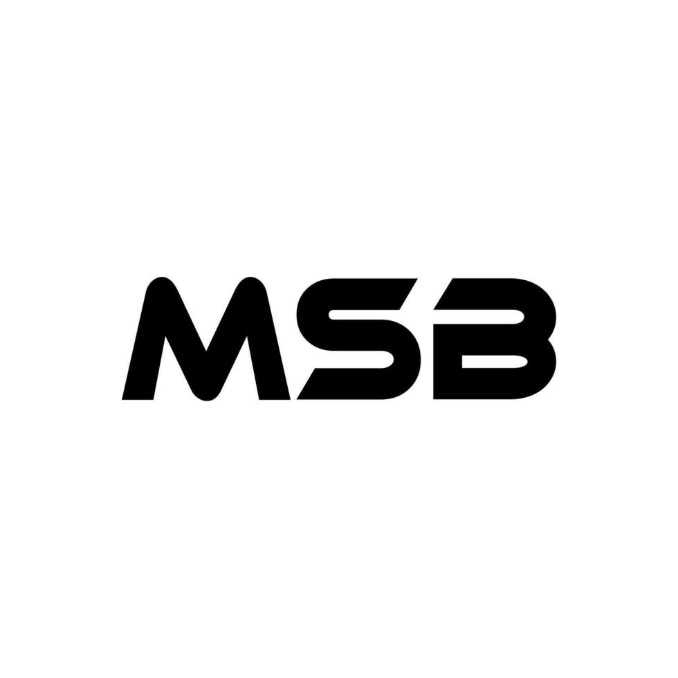 MSB Letter Logo Design, Inspiration for a Unique Identity. Modern Elegance and Creative Design. Watermark Your Success with the Striking this Logo. vector